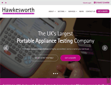 Tablet Screenshot of hawkesworthappliancetesting.co.uk